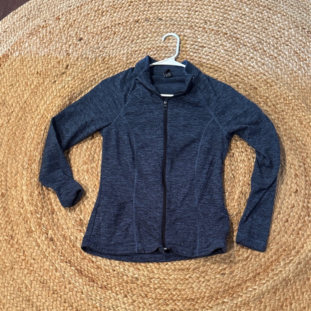 Heather navy Charcoal Full-Zip Athletic Jacket